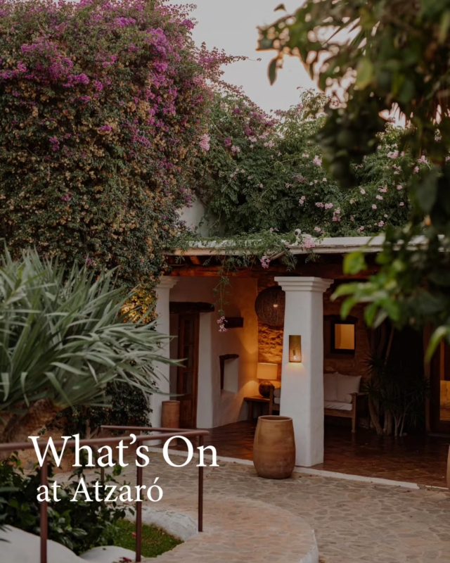 What's On at Atzaró Agroturismo Hotel

5 things to do this week at Atzaró

Experience authentic Ibiza at its authentic heart, with evening dining, cinema, flamenco, art and spa

• Summer Dinner at the Orange Tree Restaurant
every summer evening from 20:00

• Atzaró Vegetable Garden Cinema
every tuesday and thursday at 22:00

• Flamenco Nights at Atzaró
every wednesday and saturday at 20:00

• Pass the Brush Art Exhibition
every night and vernissage friday at 19:00

• Spa Day Experience
every day in the spa garden

Reservations
• +34 971 33 88 38
• bedrooms - agroturismo@atzaro.com
• restaurant - restaurant@atzaro.com
• spa - spa@atzaro.com
• atzaro.com
• explore link in bio

Discover What's On at Atzaró
• atzaro.com/whats-on

#atzarohotel #atzaroibiza #atzaro #atzarogroup

#heartofibiza #nature #naturalluxury #authenticibiza #ibizahotel #ibizaluxuryhotel #ibizaresort #ibizaspa #luxuryhotel #sustainablehotel #wellnesstravel #luxurytravel #ibizabucketlist #ibiza #ibiza2025